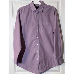 Nordstrom Men's, Traditional‎ Fit, Tech Smart, Button-Up, 15.5/34, Red Print